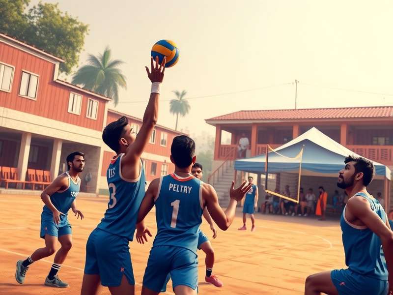 Awesome Volley Leaders gameplay screenshot showing realistic volleyball action