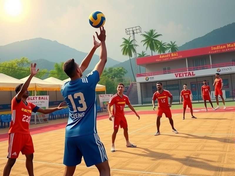 Awesome Volley Leaders tournament competition scene with Indian players